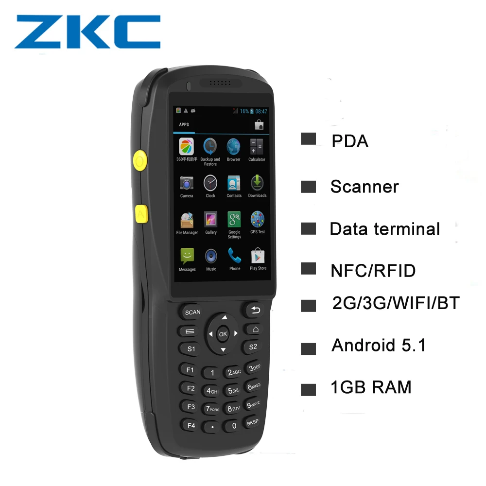 PDA Android Портативный терминальный лазерный сканер штрих кода 1d 2d QR портативный