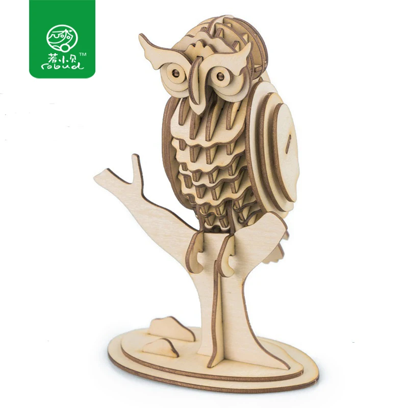 Robud современные 3D птицы головоломки деревянные модели строительные наборы