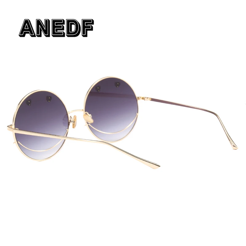 Anedf новые тенденции моды круглые солнцезащитные очки для женщин фирменный дизайн