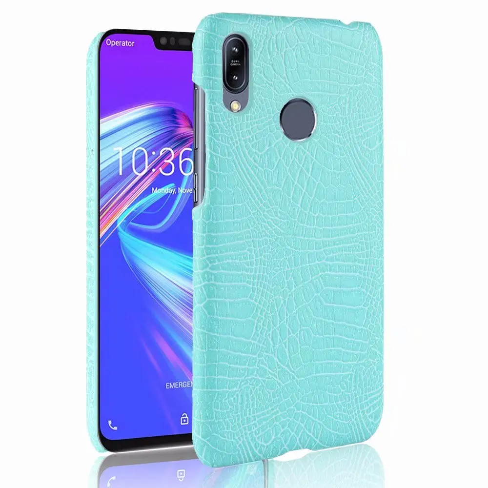 Zenfone Max Pro (M2) ZB631KL чехол с текстурой крокодила из искусственной кожи жестким