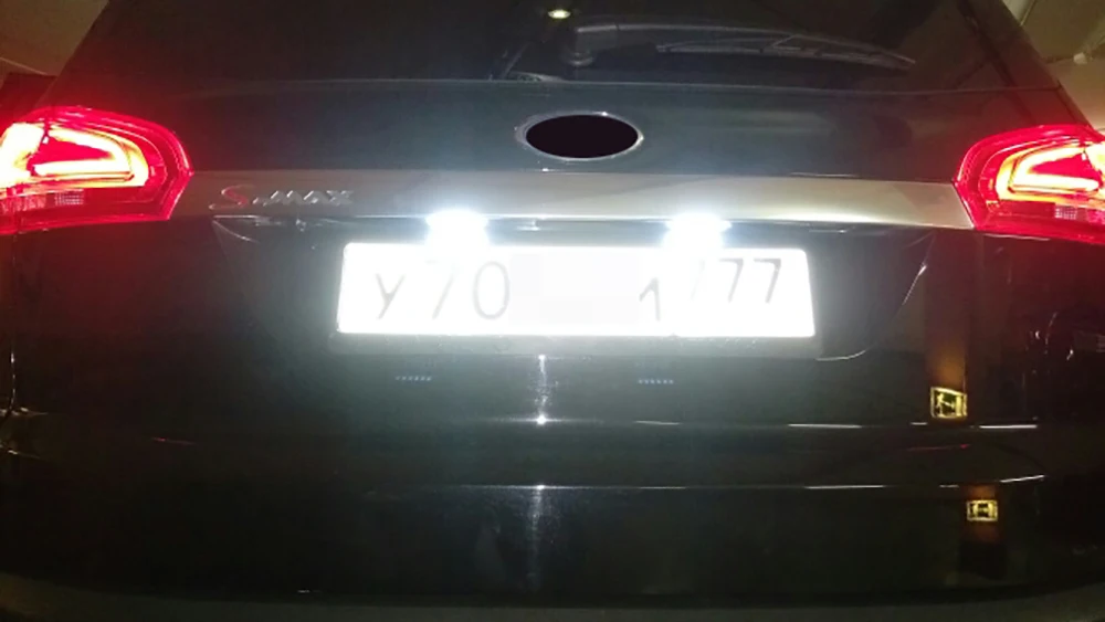 Niscarda 2 шт. 6000K белый светодиодный светильник для номерного знака автомобиля для Ford Focus 5D Fiesta Mondeo MK4 C-Max MK2 S-Max Kuga