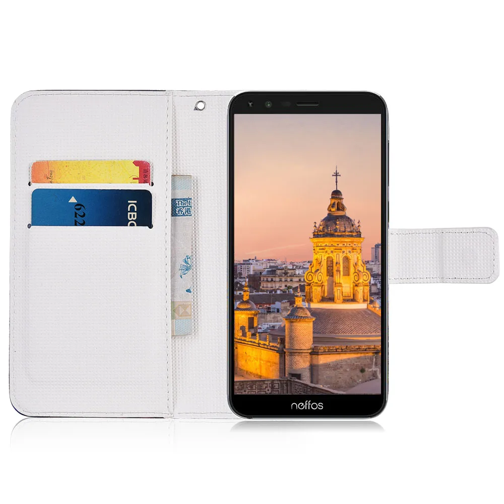 Мультяшный Чехол-кошелек для TP-Link Neffos C5 Plus Модный чехол-книжка из искусственной