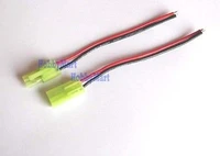 5 pair of green mini tamiya el4 5 male female connector with 22awg wire 200mm