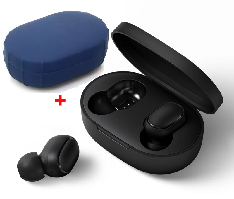 redmi add Dblue case Xiaomi redmi airdots xiaomi 5,0 tws наушники mi спортивные Bluetooth гарнитуры беспроводные Bluetooth наушники вкладыши головные уборы - Цвет: redmi add Dblue case