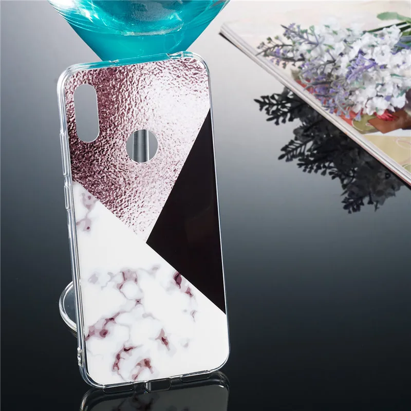 FLYKYLIN Marble Case For Huawei Y6 2019 Prime Y 6 Coque Soft TPU Silicone Back Cover Leaf Phone Capa |