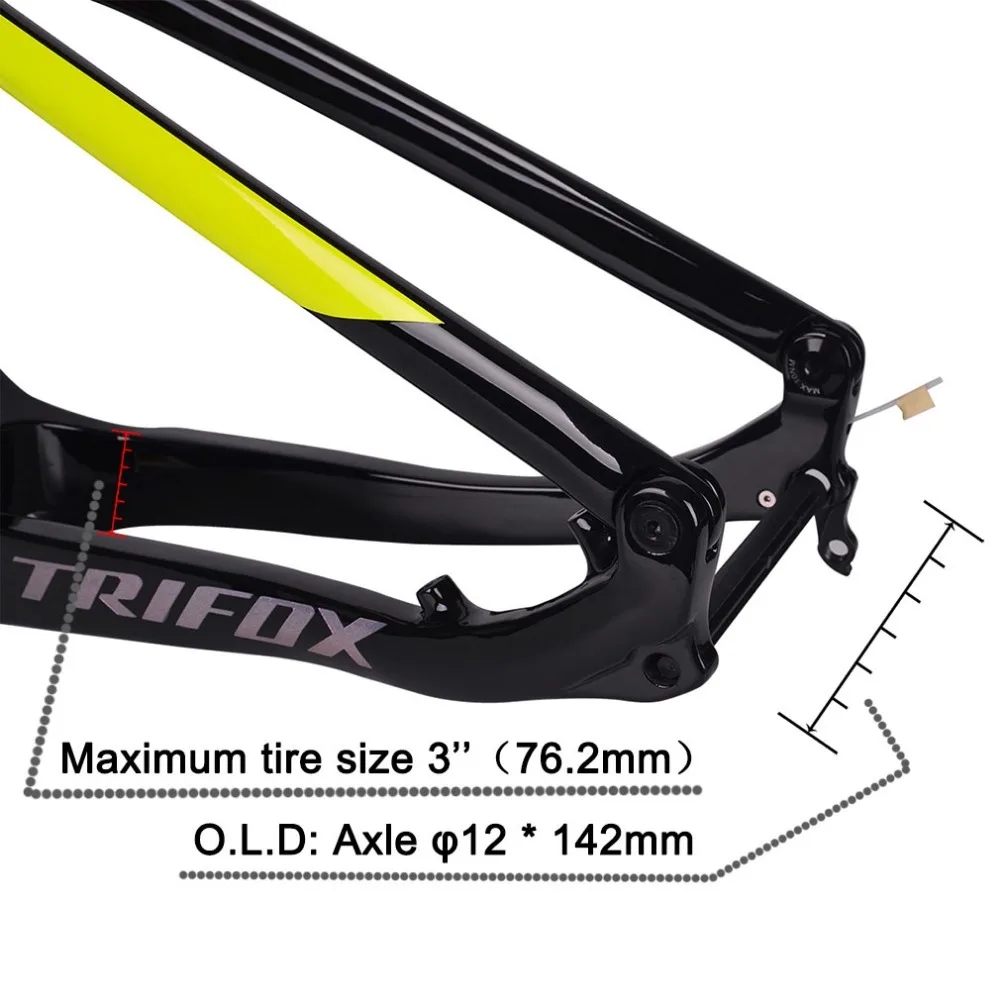 TRIFOX рама карбоновая для горного велосипеда 29er Подвеска MTB велосипедная Рама T700 UD