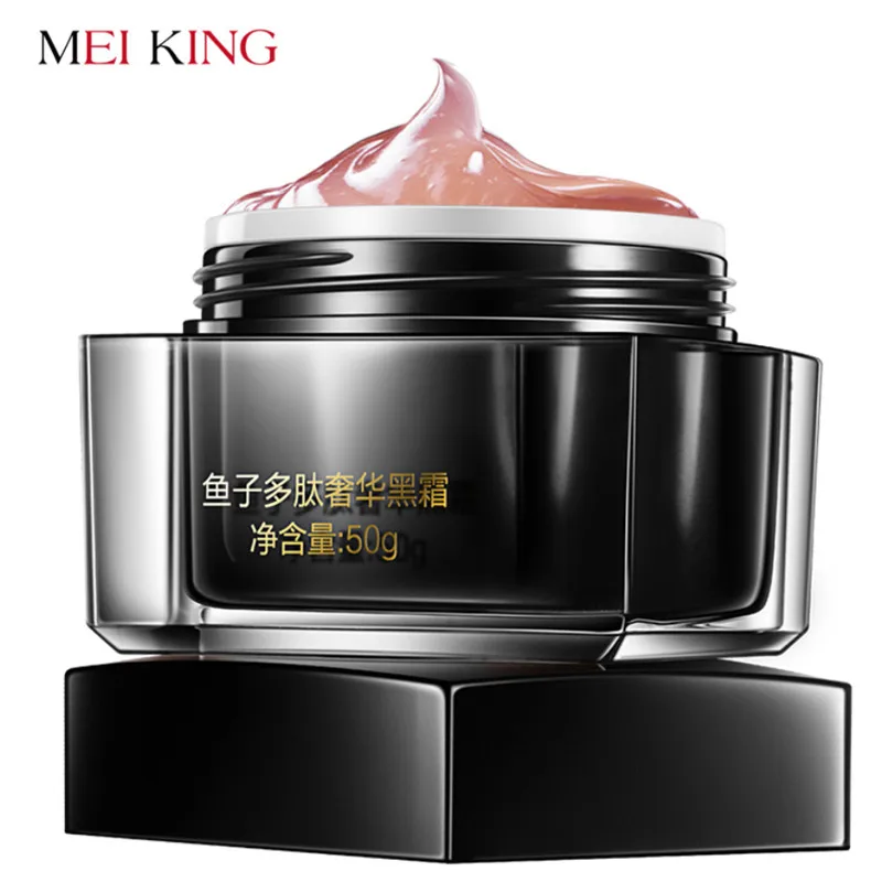 Отбеливающий крем для лица MEIKING черный пептид с рыбий рожкой мощный против морщин