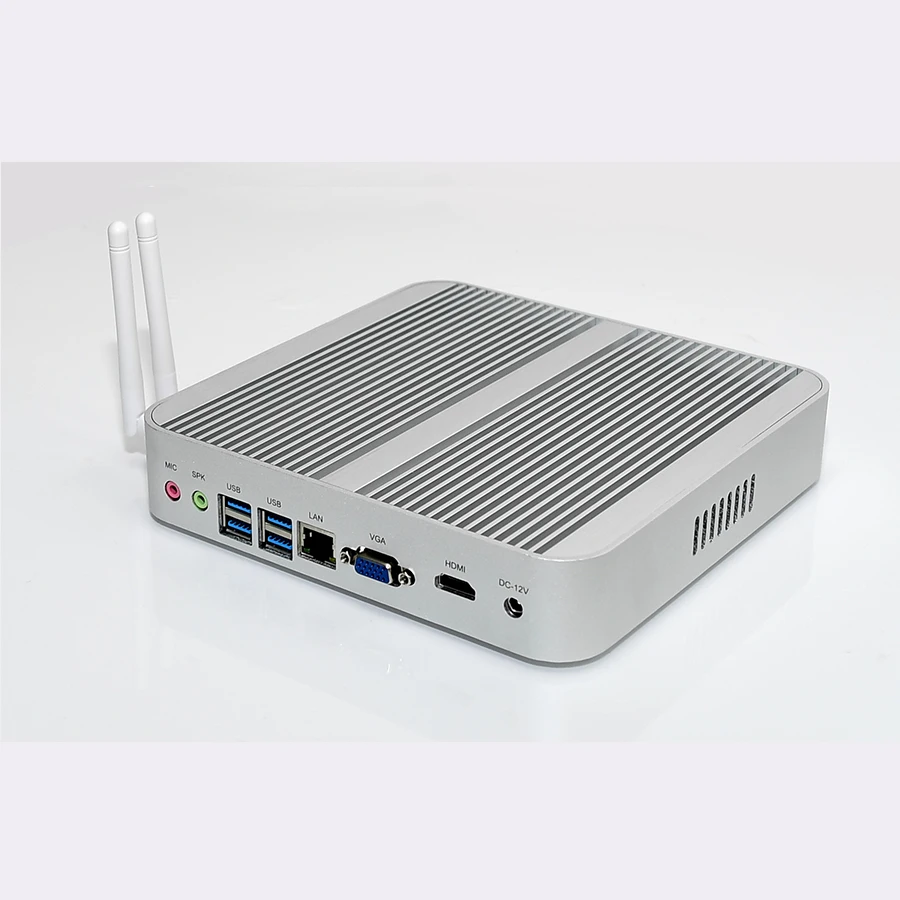 Мини ПК безвентиляторный 4 К HTPC Безвентиляторный Компьютер Intel HD Графика 620 Топ