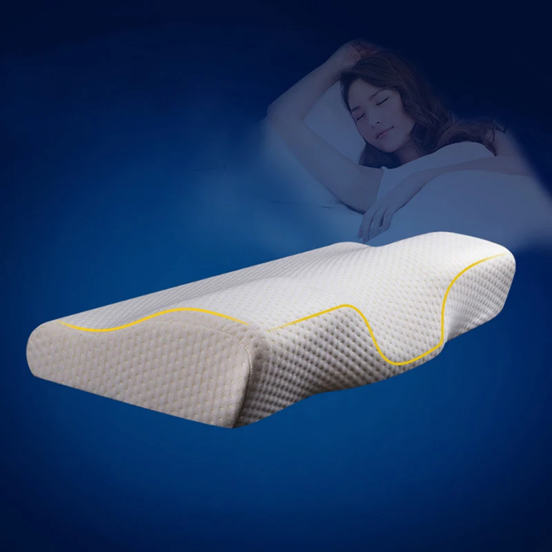 Ортопедическая подушка для шеи Butterfly design из пены с эффектом памяти и медленным