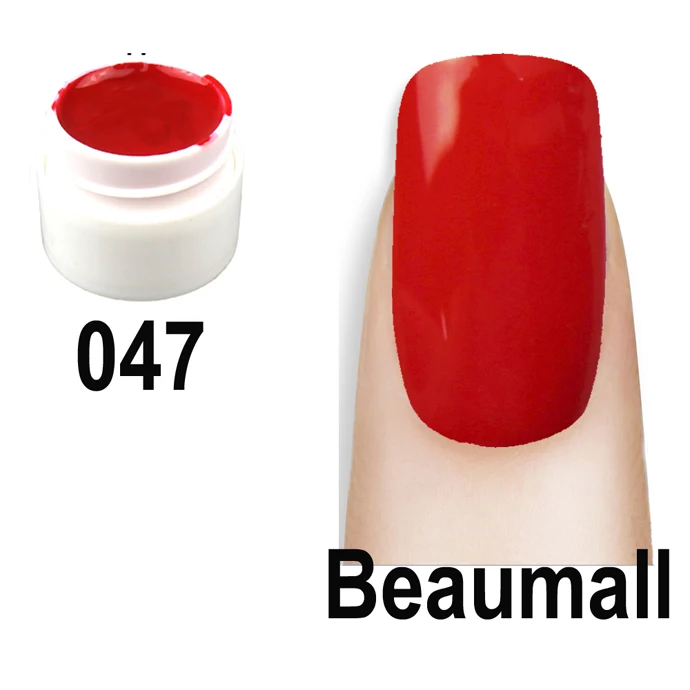 Beaumall гель для рисования 36 цветов, 1 горшок 5 мл объем чистый твердый УФ гель цвет для ногтей блестящая Обложка для наращивания маникюра DIY - Цвет: 47