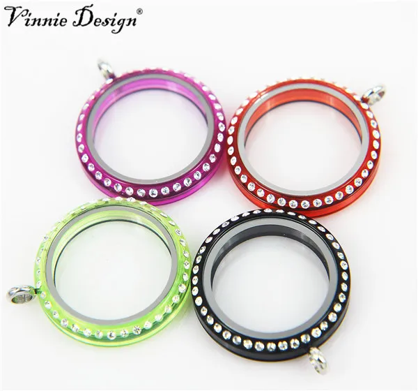 Vinnie дизайн ювелирных изделий 30 мм круглый акриловый медальон с подвесками со
