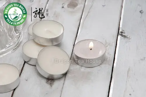 Luces de t&eacute; de soja sin humo, color blanco, sin perfume, 50 piezas-1