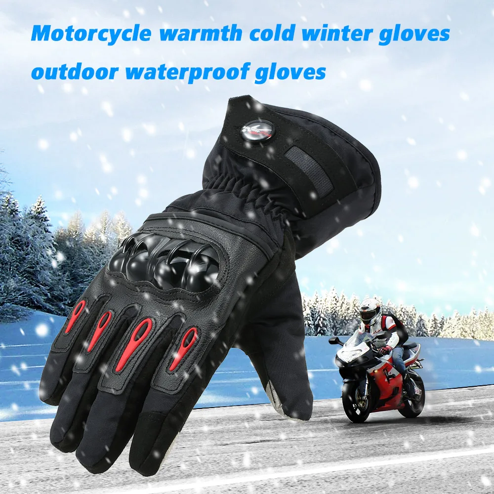 Pro-biker зимние мотоциклетные перчатки теплые водонепроницаемые защитные