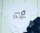Футболка с надписью Future Mrs, футболка для невесты, модная футболка, подарок для девушки