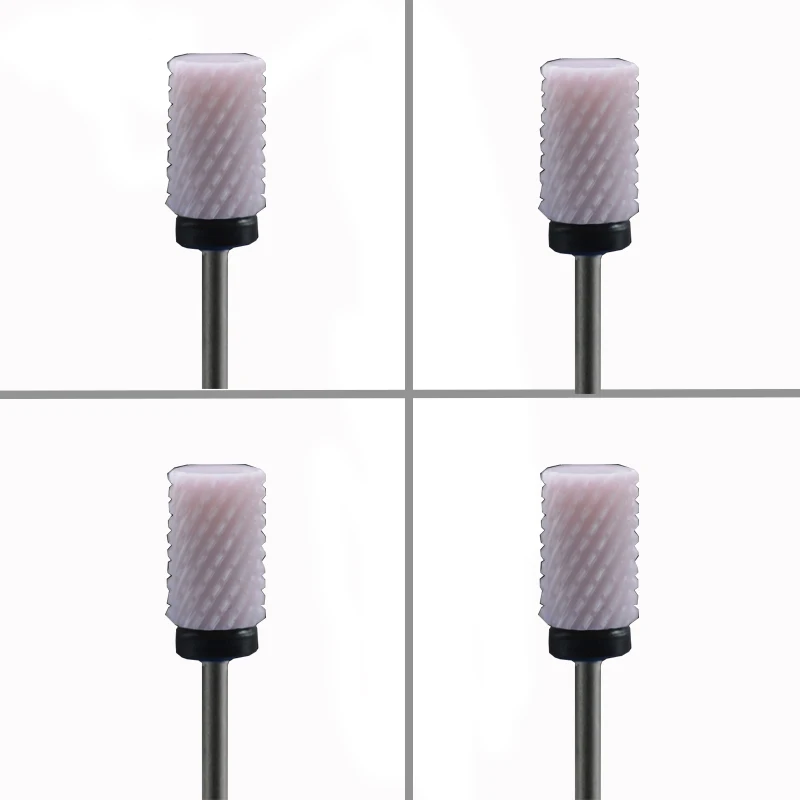 

4pcs Pink Ceramic Nail Drill Bit -Large Barrel Bit - XC