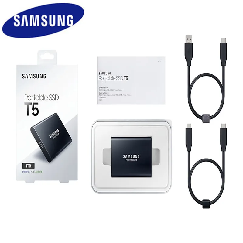 Samsung T5 Ssd Hdd 1 ТБ 2 ТБ портативный Топ внешний Hd накопитель Usb 3,1 для настольного ноутбука ПК Внешний жесткий диск