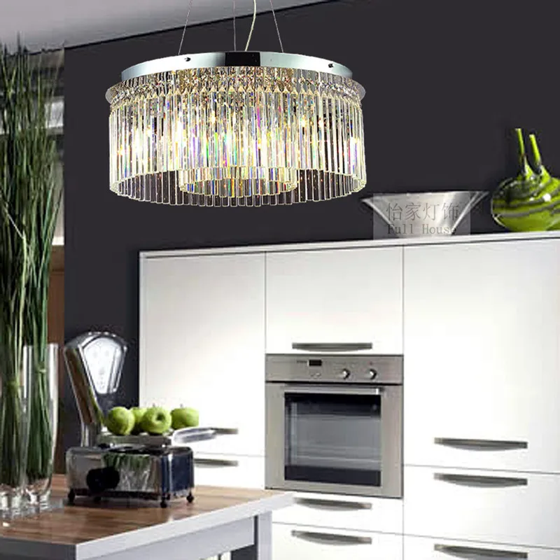 Новое прибытие Круглый подвесной хрустальный люстра Led Kitchen Lighting Светильник