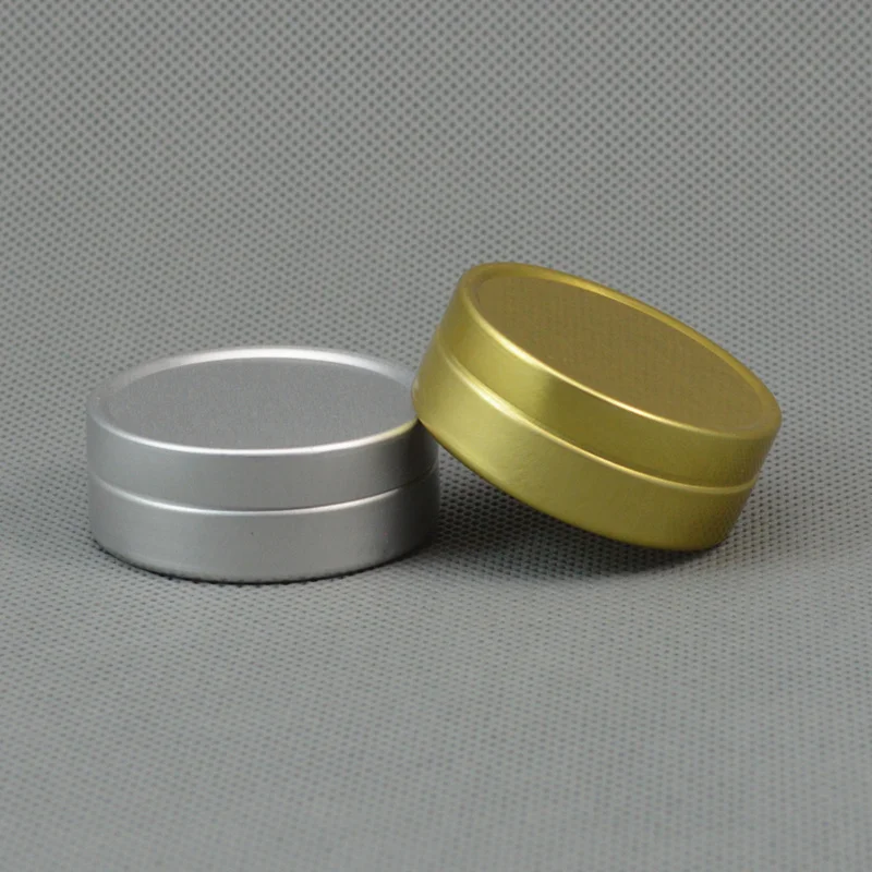 5 шт./лот 10 г пустые золотого серебряного цвета алюминиевые контейнеры для