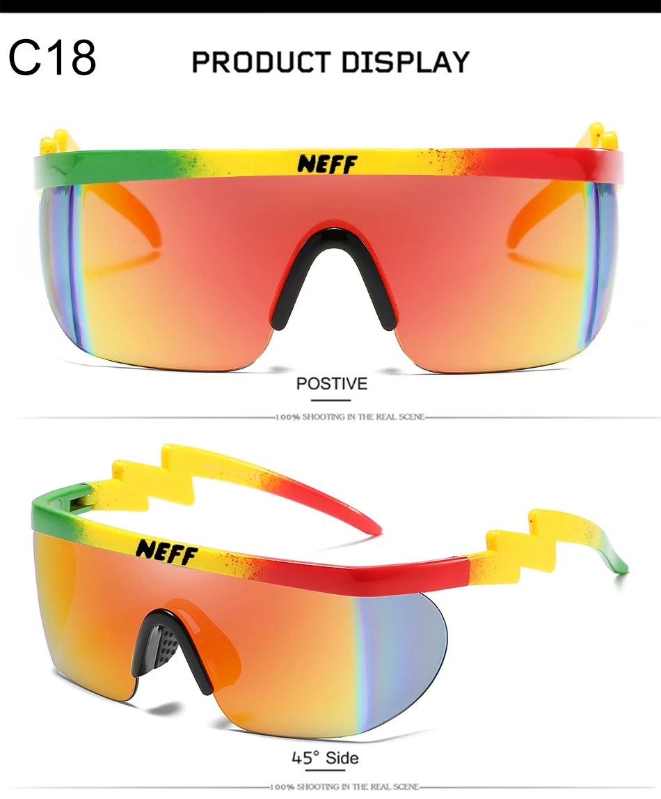 Новые модные брендовые солнцезащитные очки Neff для мужчин/женщин Oculos De Sol Винтажные Солнцезащитные очки с покрытием для вождения 2 объектива Gafas Feminino