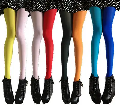Женские лоскутные колготки эластичные чулки KLL однотонные двух цветов|pantyhose
