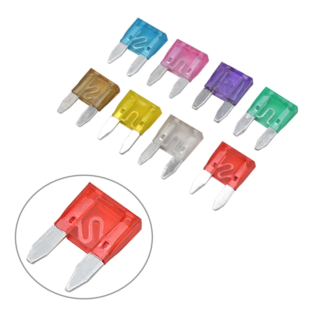 50pcs Porte Fusible Motorcycle Battery Terminals mini Adapter Car Blade Fuse With Clip Auto Standard Mini Parts | Автомобили и