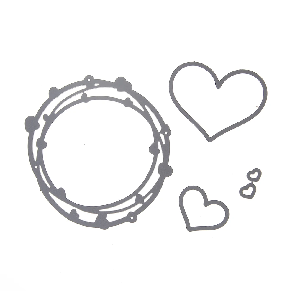 Трафареты Hemere в форме сердца металлические штампы трафареты для сделай сам