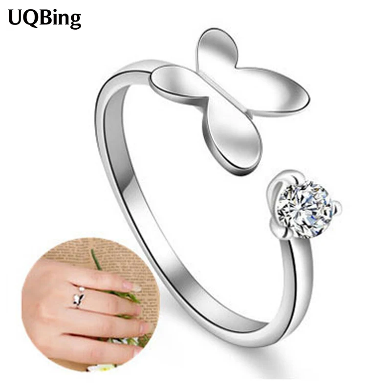 

Wholesale 925 Silver Butterfly Rings Fashion Silver Rings Anillo Free Shipping