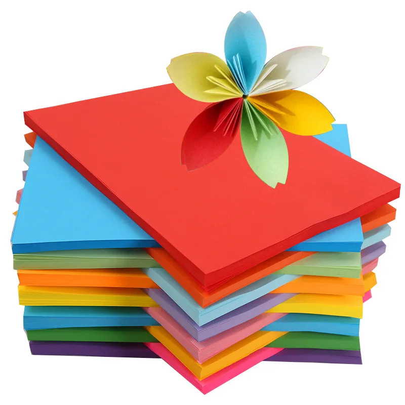 80gsm 100pcs A4 Colorful Kraft Paper DIY Handmade Card Making Craft High Quality Copy Thick Paperboard Cardboard | Дом и сад