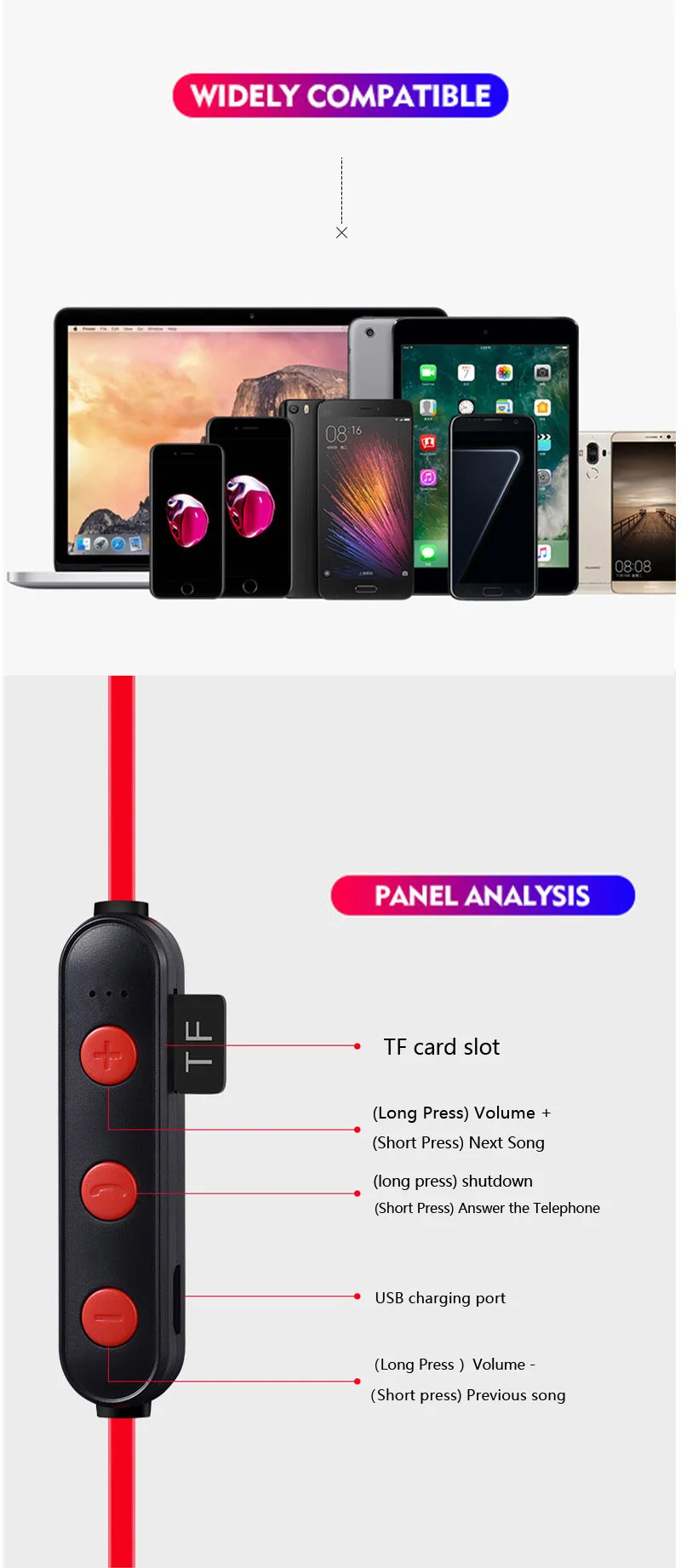 BGreen bluetooth-наушники для спорта водонепроницаемые беспроводные стерео спортивные наушники Поддержка MP3 Micro SD TF карты воспроизведения с микрофоном