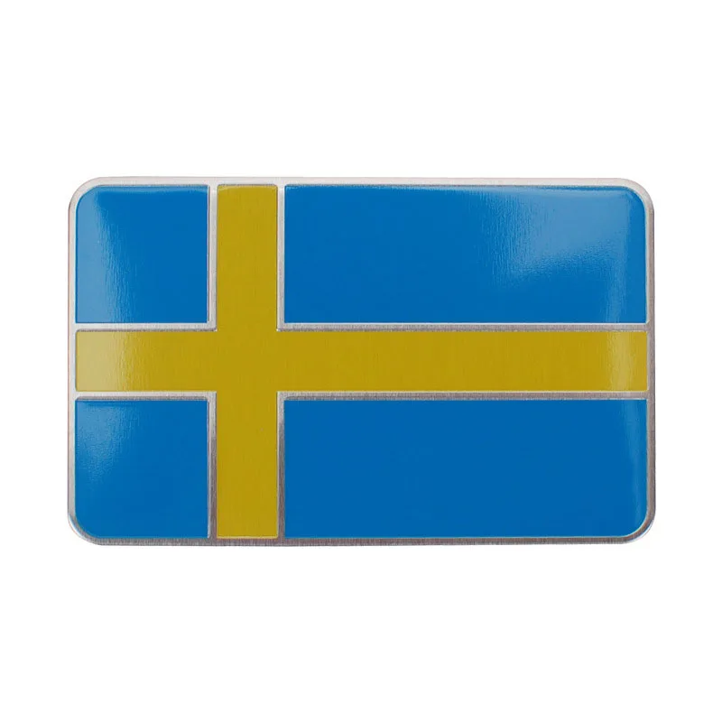 

For Volvo S60 XC90 V40 V70 V50 V60 S40 S80 XC60 XC70 Car Blue Star Rear Trunk Badge Sweden Nation Flag Emblem Decal Sticker
