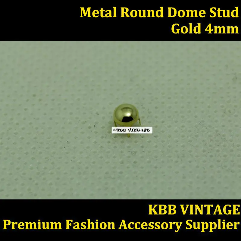 Панк DIY металлический круглый купол шпилька 4 мм в золоте с зубцами Когти для