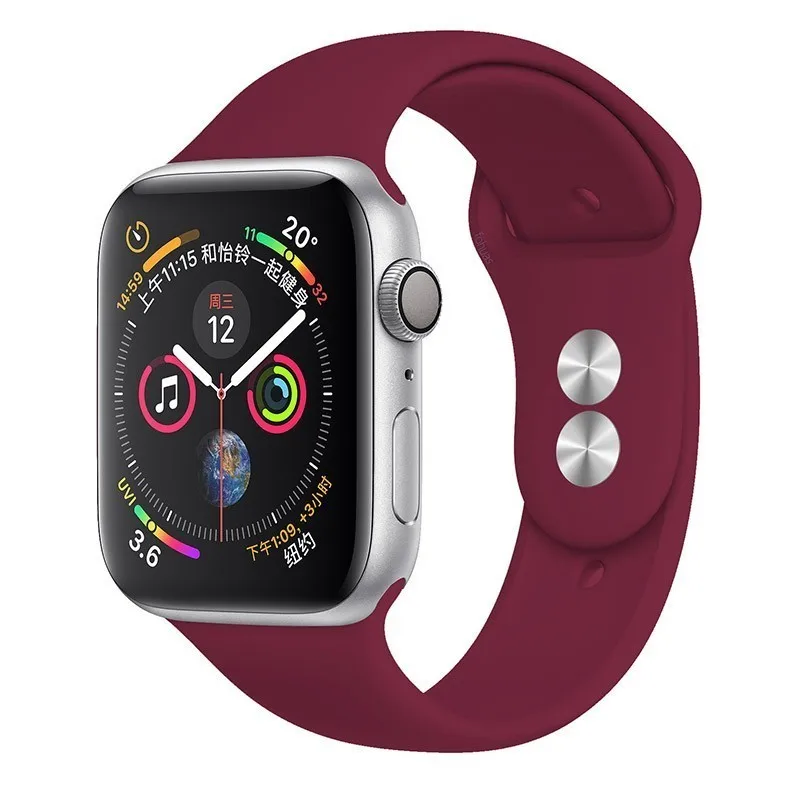 18 Rose red Умный ремешок для apple watch band apple watch 4 3 iwatch band 42 мм 38 мм 44 мм 40 мм pulseira correa браслет аксессуары для часов петля - Цвет ремешка: 18 Rose red