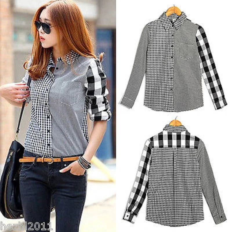 Женская Свободная Повседневная рубашка с длинным рукавом топы блузка|top blouse|shirt