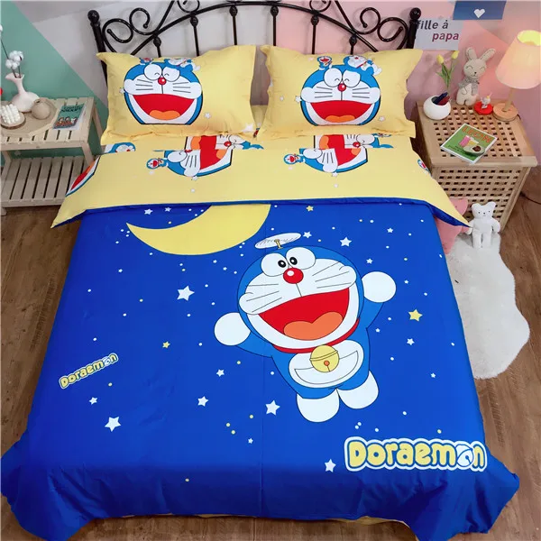 style6 Комплект постельного белья с рисунком Doraemon для мальчиков, хлопковое стеганное одеяло, милое пуховое одеяло с рисунком «Королева», милое постельное белье синего цвета для девочек - Цвет: style6
