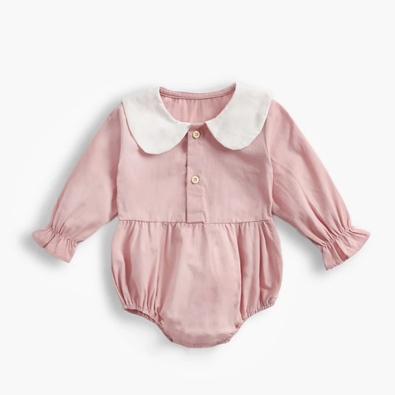 Pink Одежда для малышей; Верхняя одежда для мальчиков и девочек с длинными рукавами; одежда для альпинизма; хлопковое боди для маленьких детей; розовое боди; одежда для маленьких девочек - Цвет: Pink