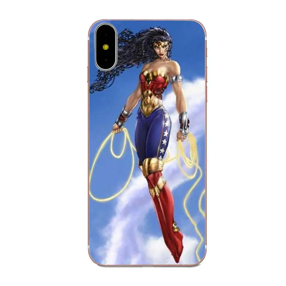 Dc Wonder Woman для Apple iPhone 4 4s 5 5C 5S SE 6 6 S 7 8 Plus X XS Max XR модный дизайн кожи тонкий ПК сотовый Чехол