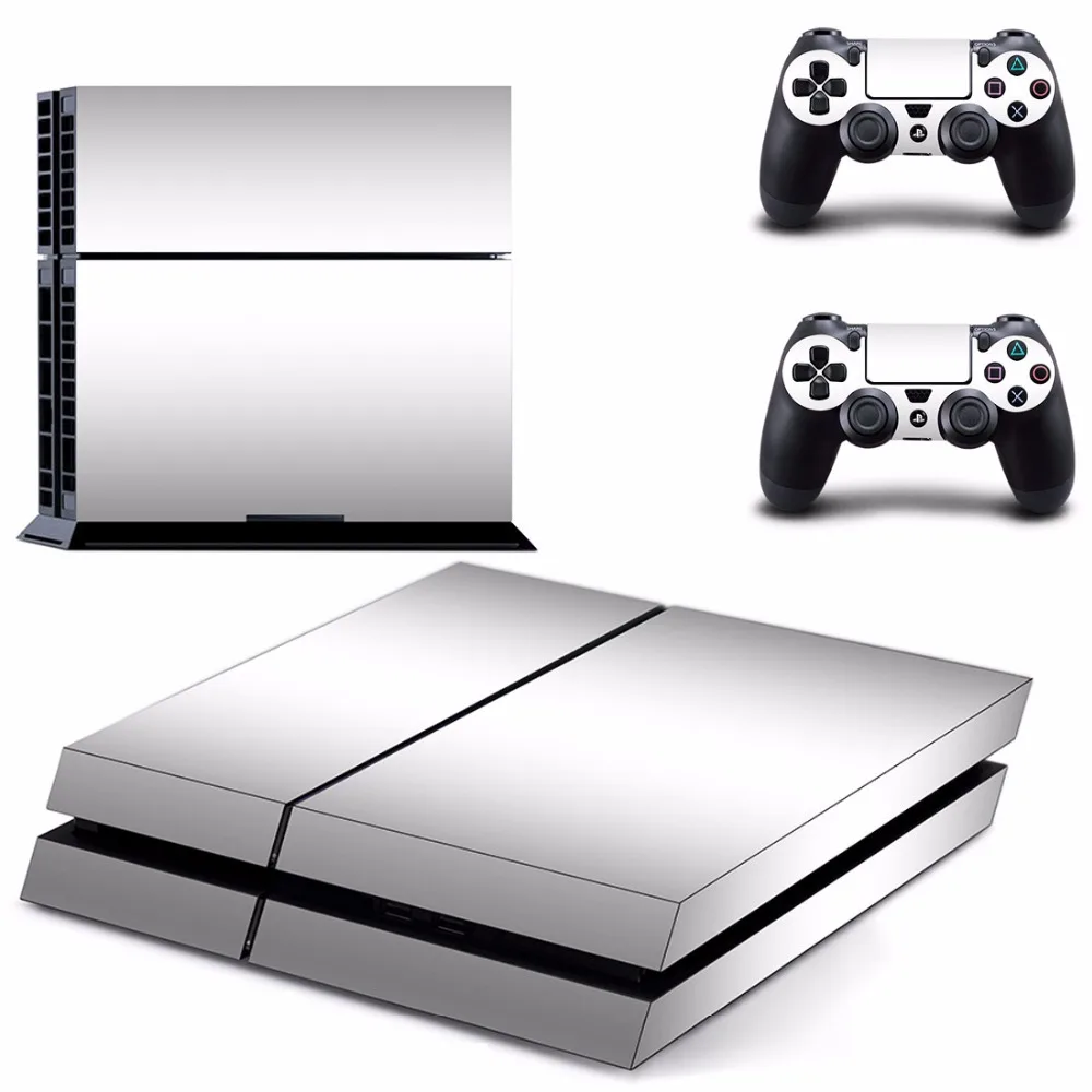 Серебряная наклейка для консоли Sony PlayStation 4 и 2 чехла контроллеров PS4 наклейки