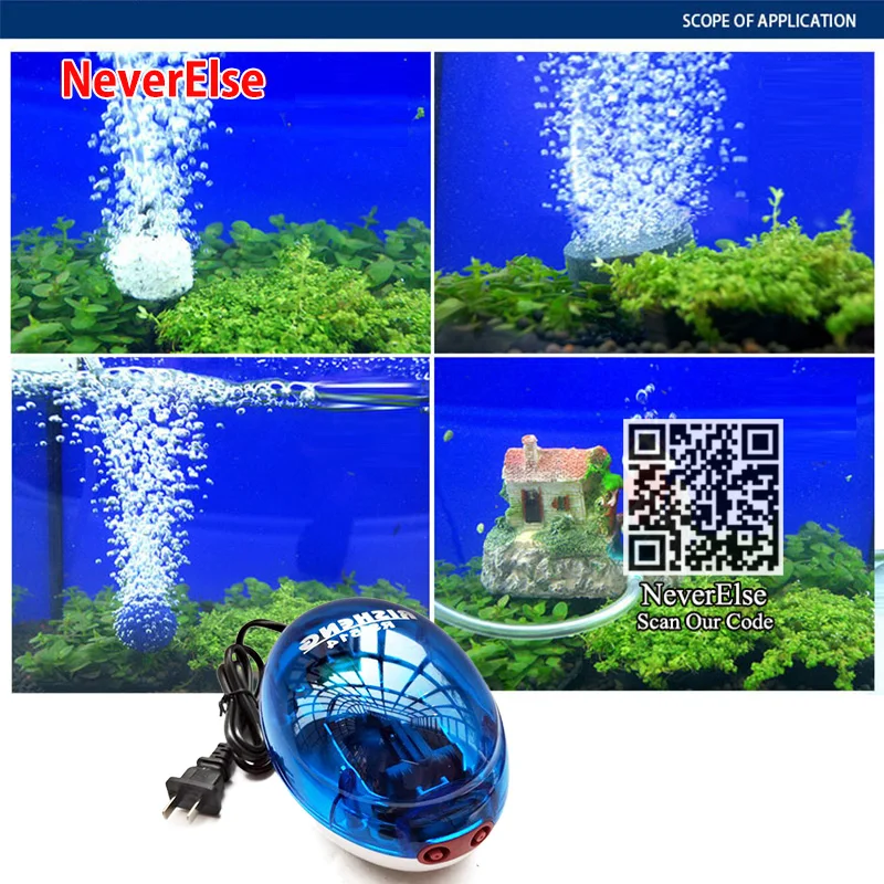 Aquarium Fish Tank Quiet Oxygen Air Pump with Accessories Air Stone Tube Provide Bubble Mini Air Compressor Single/Double Outlet