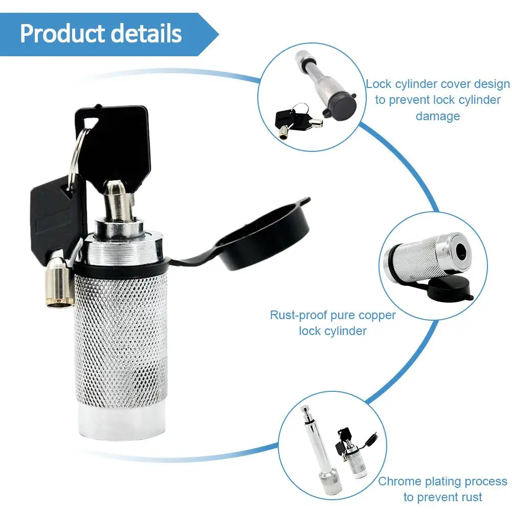 Блокировка крюка штифт трейлер крюк замок комплект Противоугонный ржавчины