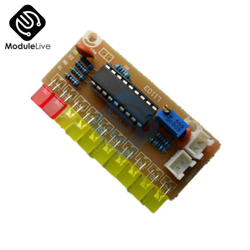 Забавный 10 аудио индикатор уровня LM3915 полоса/точка DIY набор костюм 9В 12В DC для