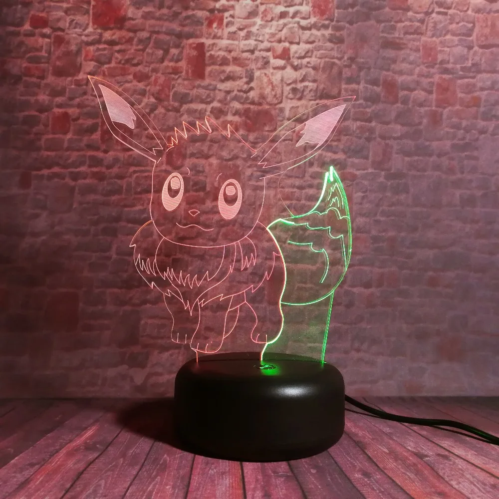Покемон го 3D фигурка Umbreon Pokeball Bulbasaur Fire Dragon Valor Mystic 7 цветов Изменение ночник детские подарки