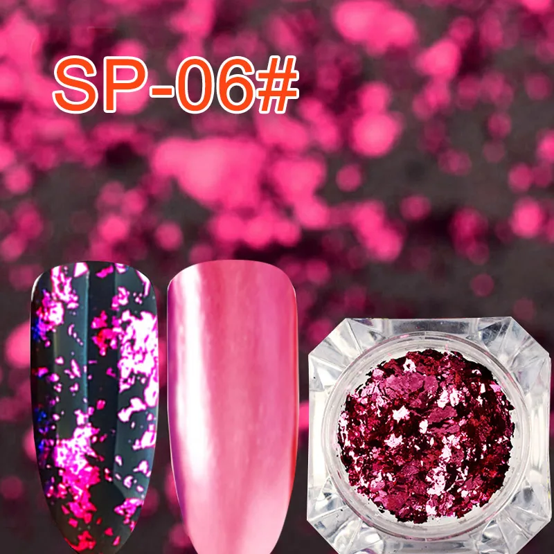 Nail Glitter-06 Francheska блеск для ногтей зеркальный хромированный порошок неравномерные блестки узоры для ногтей с блестками Гель-лак хлопья Маникюр украшения для ногтей - Цвет: Nail Glitter-06