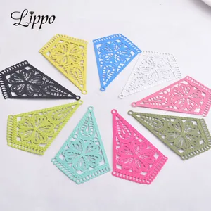 30 шт. AB1990 40 мм * 65 мм треугольник шармы-соединители кисточки серьги Соединитель Кулон