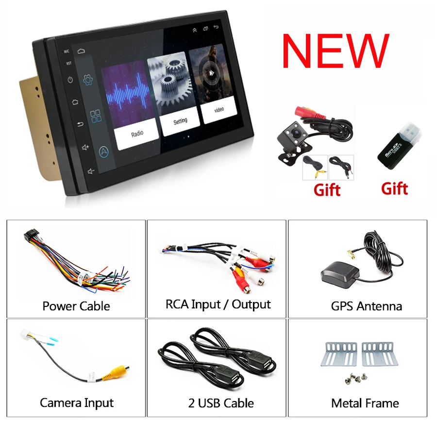 Ram 2 ГБ android 8 1 GPS автомобильный радиоприёмник авто bluetooth wifi Аудио 2din мульти
