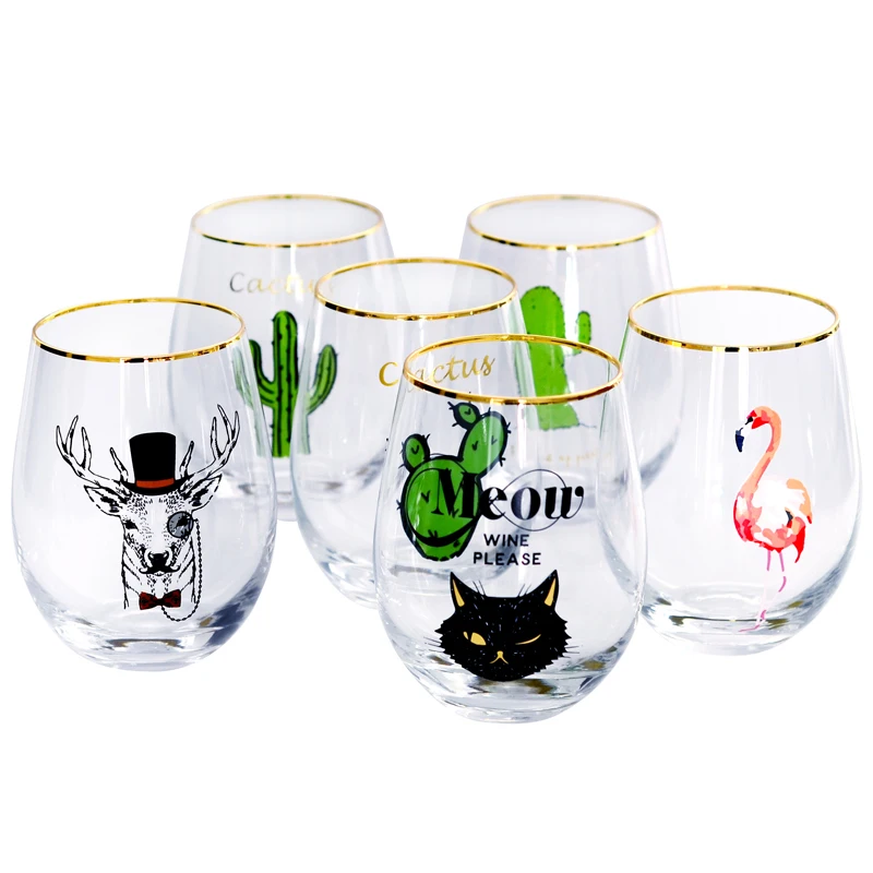 Кружка с фламинго лосем КАКТУСОМ золотой край форма яйца Paunch Roly poly кружка для