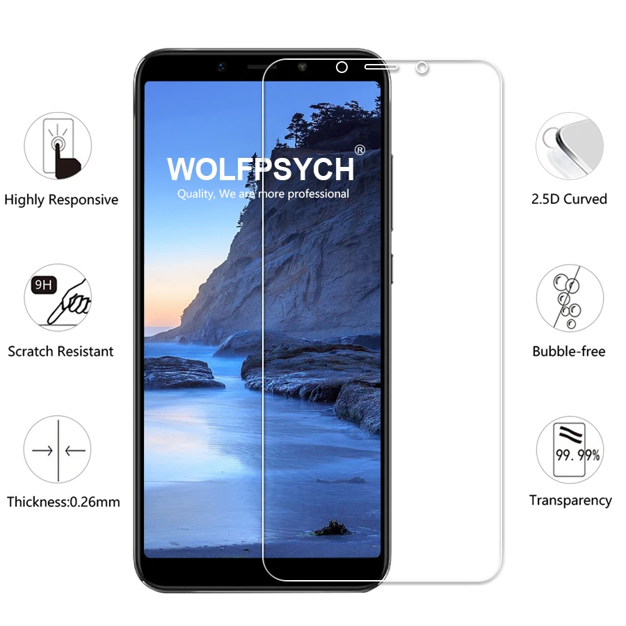 Nugokanaly 2.5D закаленное Стекло для Xiaomi mi A2 9 H Ясно Защитная пленка против царапин