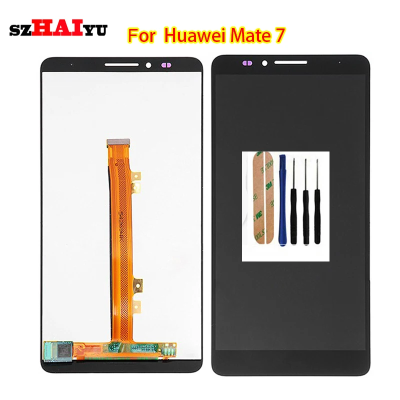 SzHAIyu 5 шт. 6 0 дюймов для Huawei Ascend Mate 7 ЖК дисплей + сенсорный экран 100% новый дигитайзер