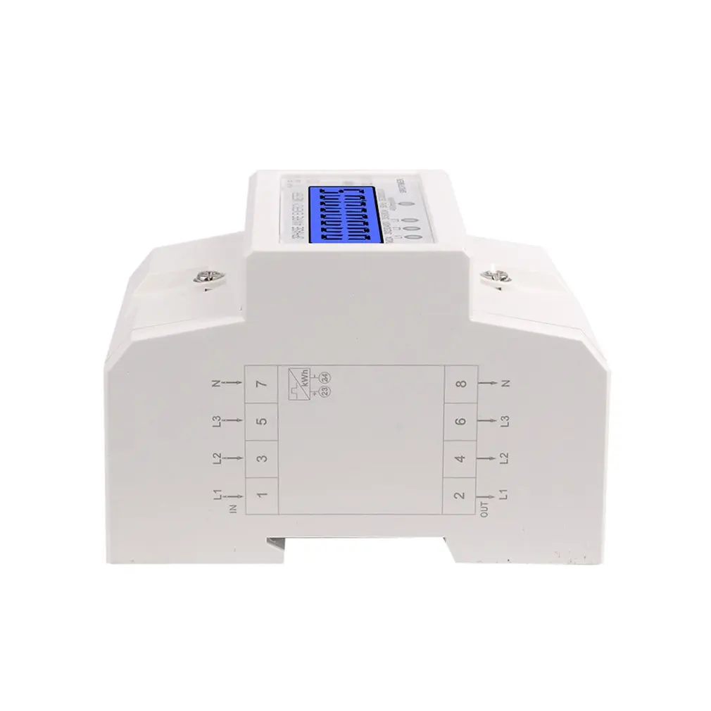 DDS024 Din Rail 3 фазы 4 провода электронный счетчик Мощность потребление энергии метр