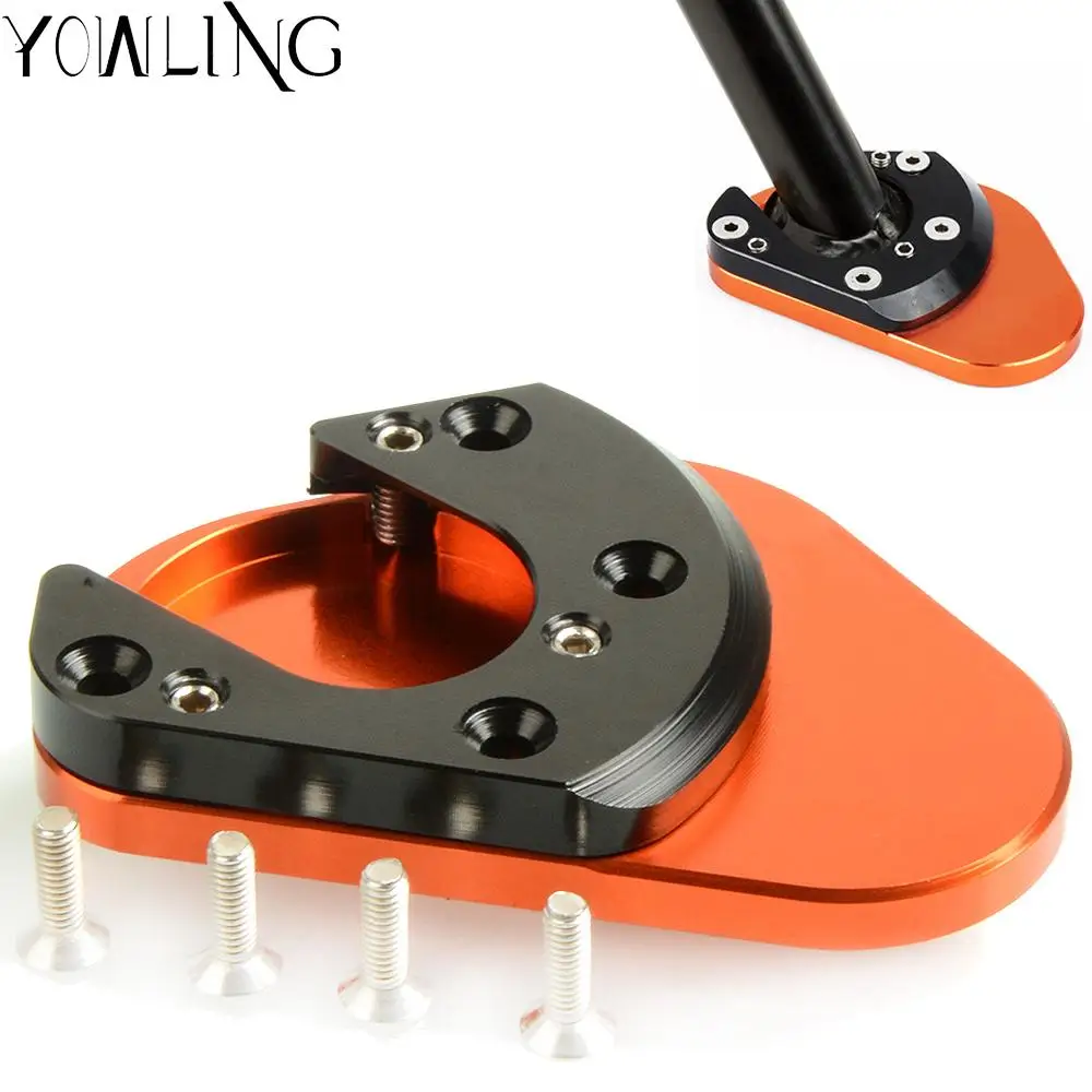 

Aluminum Motorcycle Stands FOR DUKE200 2012 2013 2014 2015 2016 2017 2018 2019 Side Stand Kickstand Enlarge Extension Pad