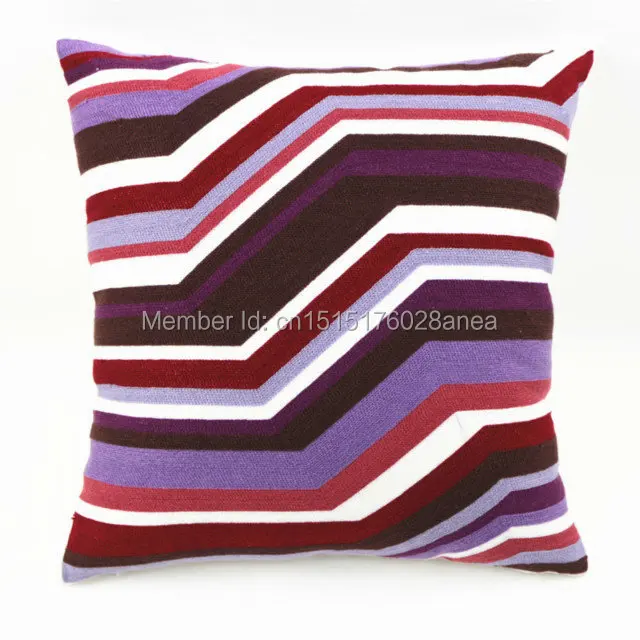 

Free Shipping 45X45cm Canvas Wool Embroidery Cushion Cover Throw Pillow Case HT-CCWEC-C-21-22
